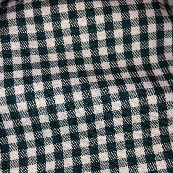 Men’s Non-Iron 100% Cotton Traditional Fit Green and White Gingham Check Shirt - Picture 12 of 12